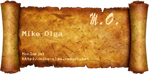 Mike Olga névjegykártya