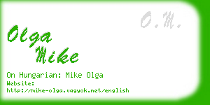 olga mike business card